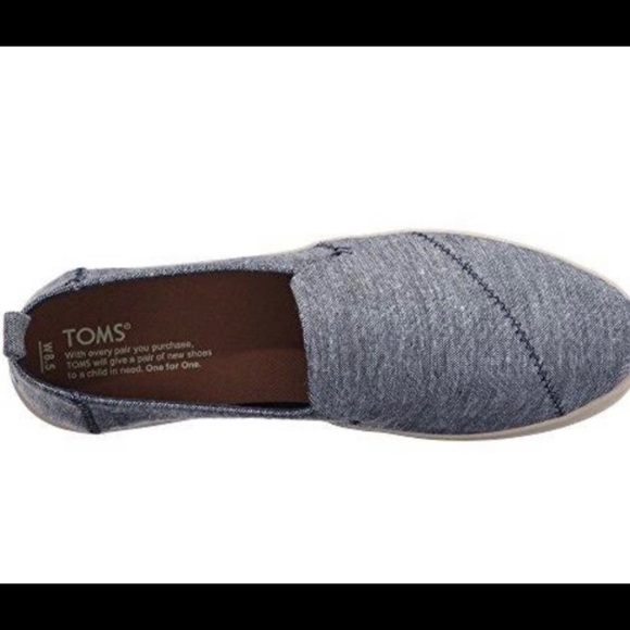 TOMS Deconstructed Alpargata, Navy Slub Chambray - Picture 2 of 7
